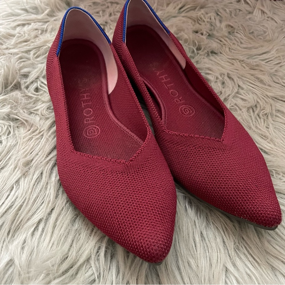 Rothy’s The Point Burgundy Red Pointed Ballet Flat